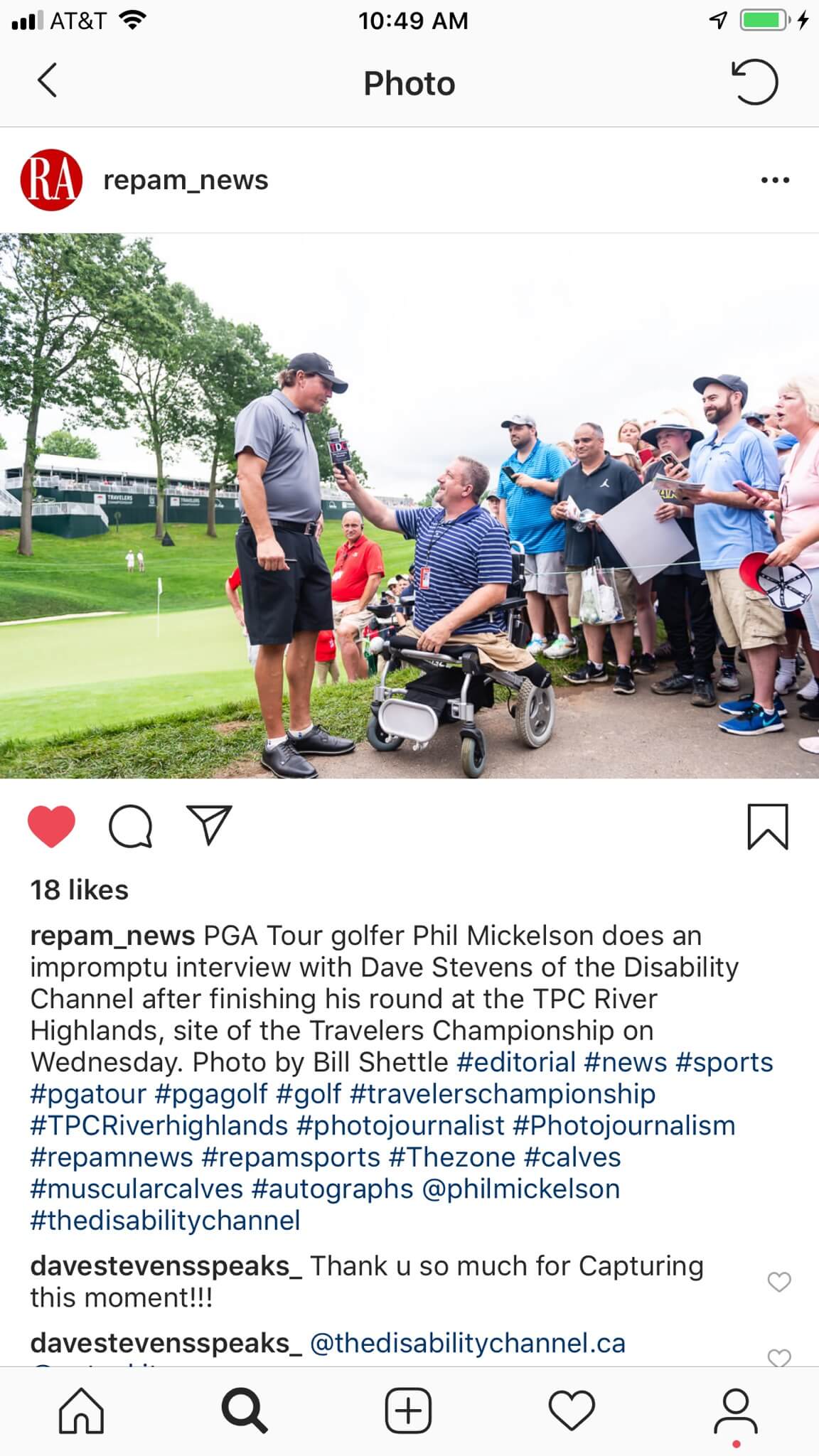 Dave Stevens on the PGA tour