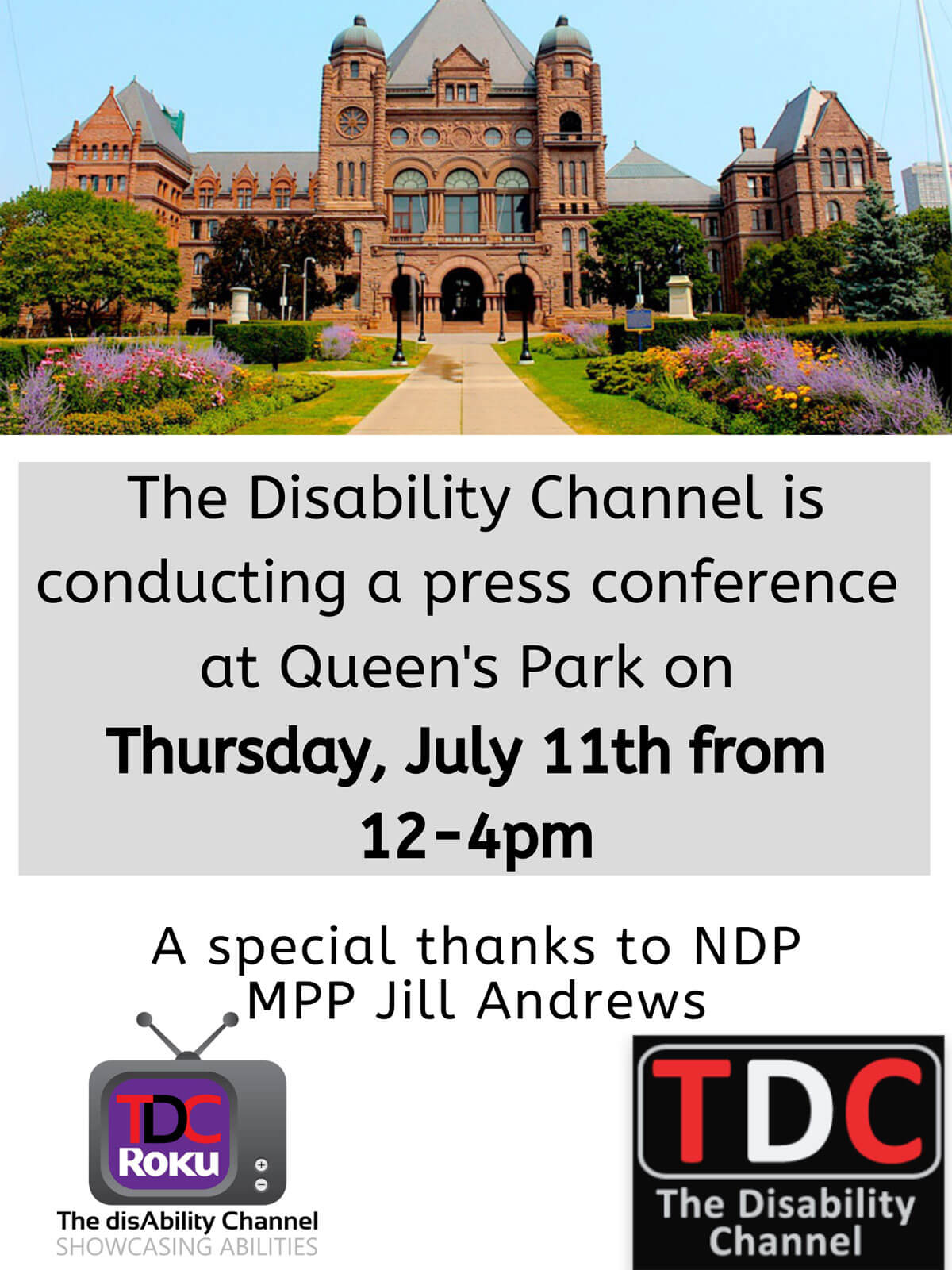 Queen's Park Media Conference